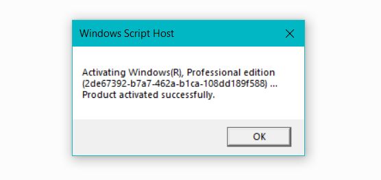 成功激活 Windows